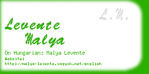 levente malya business card